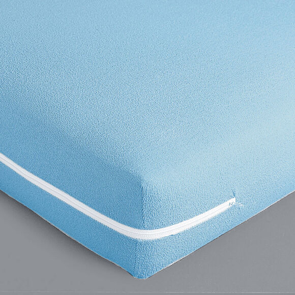 Housse de matelas ultra extensible 25 cm Sanitized&reg; (bleu)