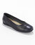 Leren ballerina's met ajour (marine)