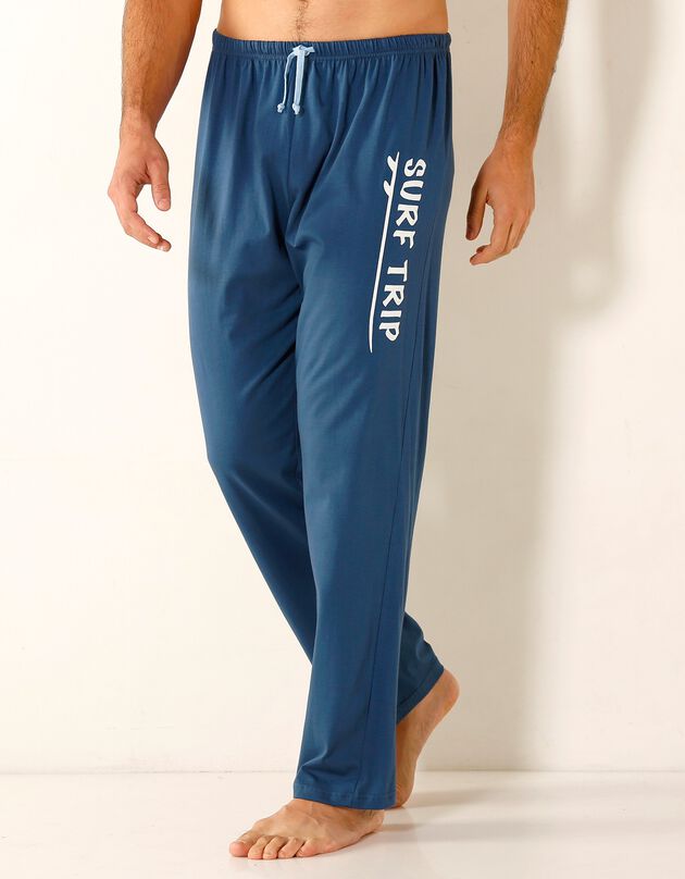 Pyjamabroek in katoen, marineblauw (marineblauw)