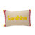 Rechthoekig kussen met borduursel Sunshine (ecru / geel)