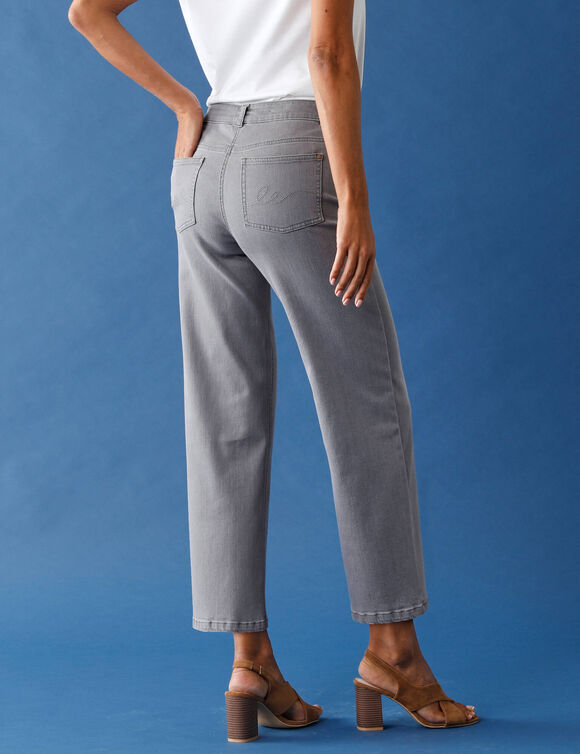 Jean droit 7/8&egrave;me (gris)