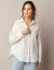 Bloes in broderie anglaise, lange mouwen (wit)
