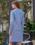 Nachthemd met knoopsluiting en ruitjesprint (blauw)