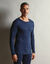 T-shirt sous-v&ecirc;tement homme col rond manches longues chaleur douce - lot de 2 (marine)