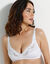 Soutien-gorge forme crois&eacute;e uni brod&eacute; Olbia - sans armatures (blanc)