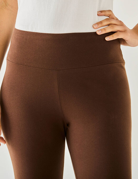 Legging taille haute, ventre plat (chocolat)