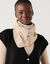 Driehoekige sjaal met split, van warm breiwerk (beige)