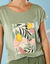 T-shirt met korte mouwen en geplaatste print, Kleine Lengtes (lindegroen)