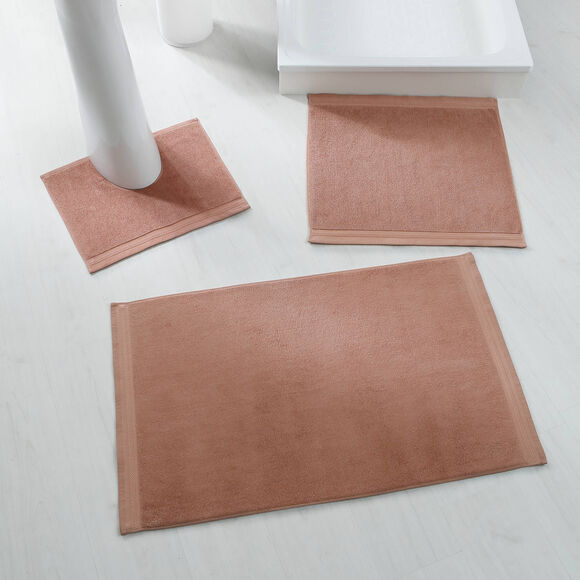 Tapis de bain &eacute;ponge liteau chevron (ch&acirc;taigne)