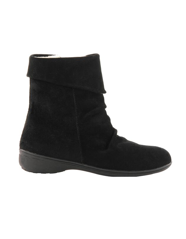 Gevoerde leren boots (zwart)