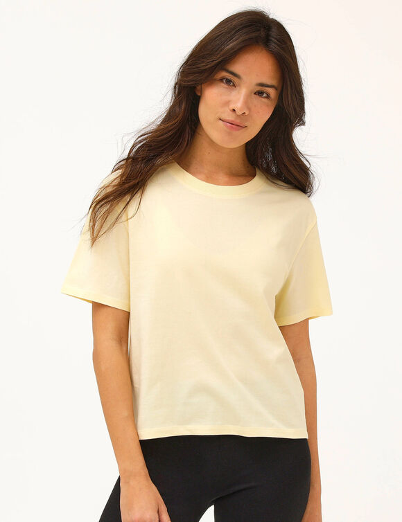 T-shirt met korte mouwen (vanille)