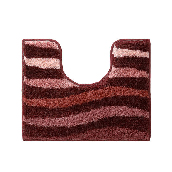 Tapis de bain zèbre très moelleux (prune)