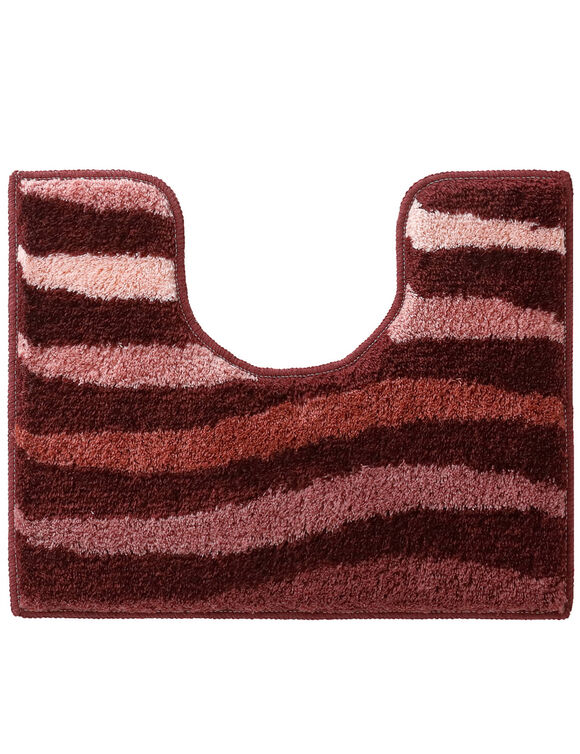 Tapis de bain zèbre très moelleux (prune)