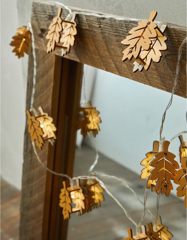 Guirlande lumineuse feuilles à leds (bois)