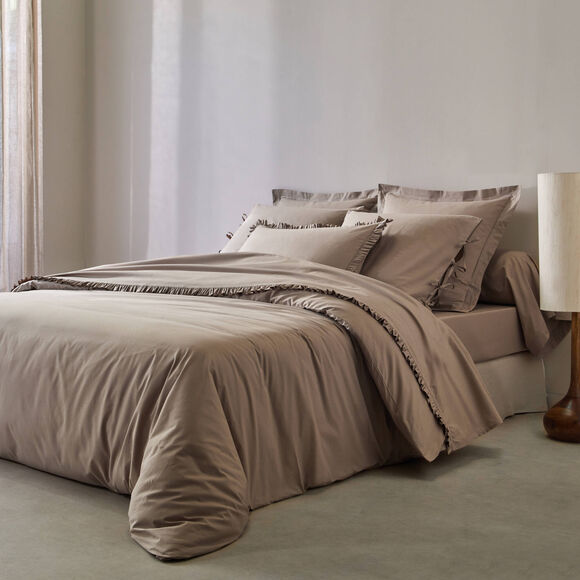 Linge de lit uni percale (grège)