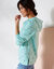 Bedrukte sweater met kap in molton (celadon)