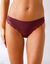 Culotte forme tanga en coton et dentelle - lot de 3 (prune + fuchsia + ivoire)