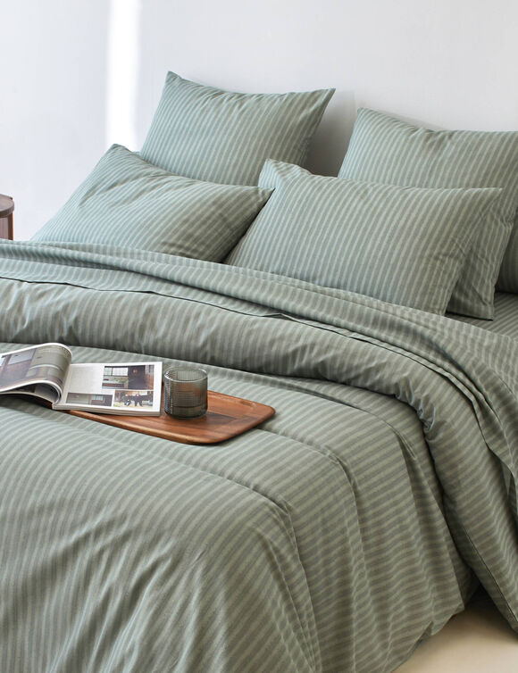 Linge de lit Charly - coton 52 fils/cm&sup2; (kaki clair)
