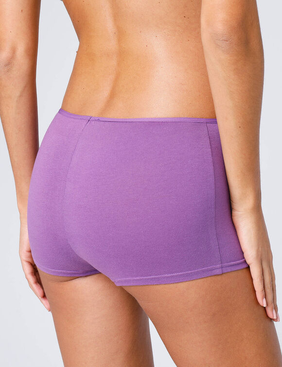 Boxer en coton extensible uni &ndash; Lot de 10  (vifs)