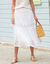 Jupe mi-longue, dentelle et macram&eacute; (blanc)