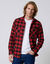 Hemd in flanel met Schotse ruiten (rood / zwart)