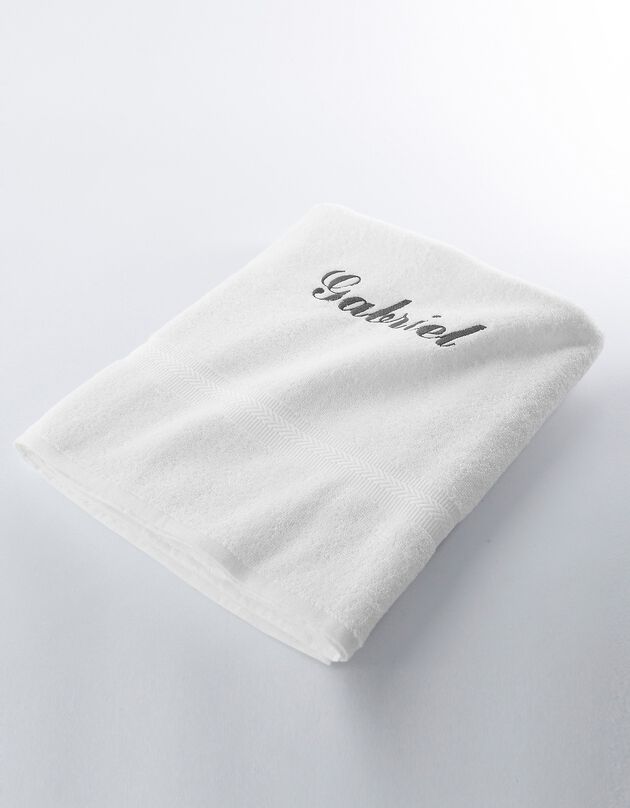 Serviette éponge personnalisable confort moelleux (blanc)