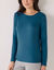 Thermisch T-shirt met ronde hals - lange mouwen (petroleumblauw)