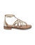 Platte sandalen in leer, Harabesque (goudkleurig)