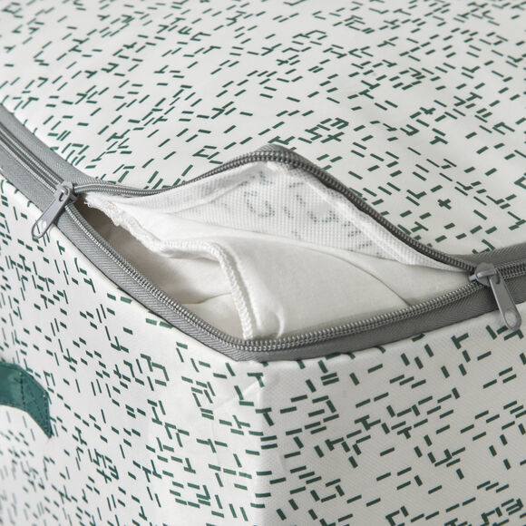 Housse de rangement imprim&eacute; graphique (blanc / vert)