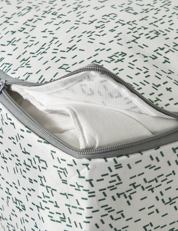 Housse de rangement imprim&eacute; graphique (blanc / vert)