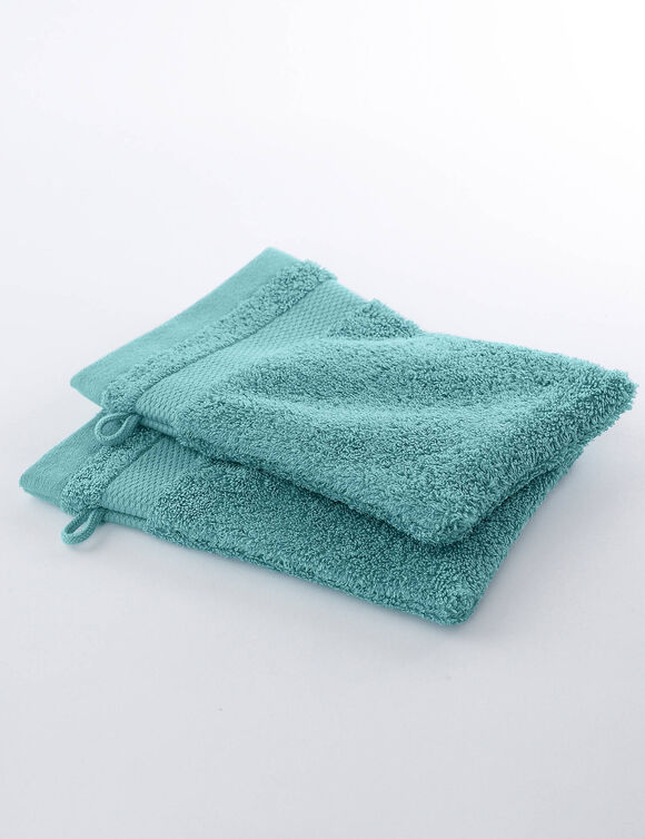Collection serviettes de bain unies coton modal 500 g/m² (vert d'eau)
