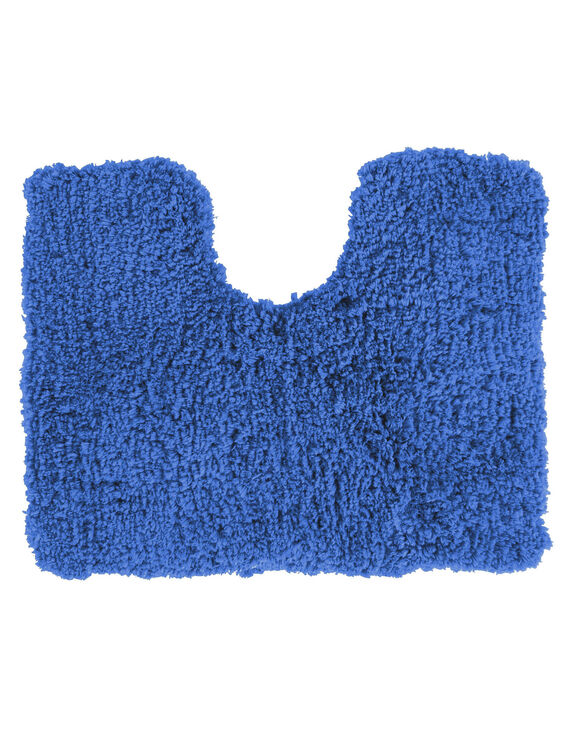 Tapis de bain uni moelleux microfibre (bleu dur)