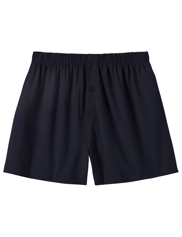 Ruime, open en effen boxershort - set van 4 (zwart)