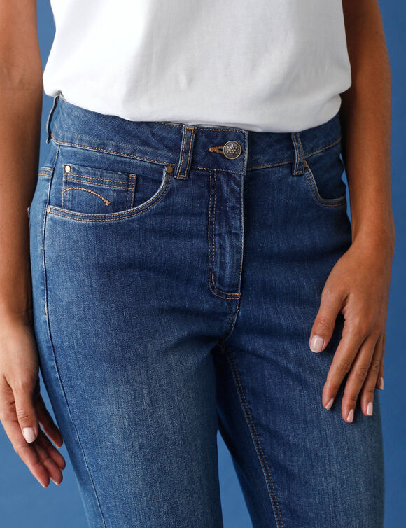Stretchjeans met recht model (stone)