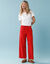 Pantalon large Sp&eacute;cial Petites viscose-coton-lin (rouge)
