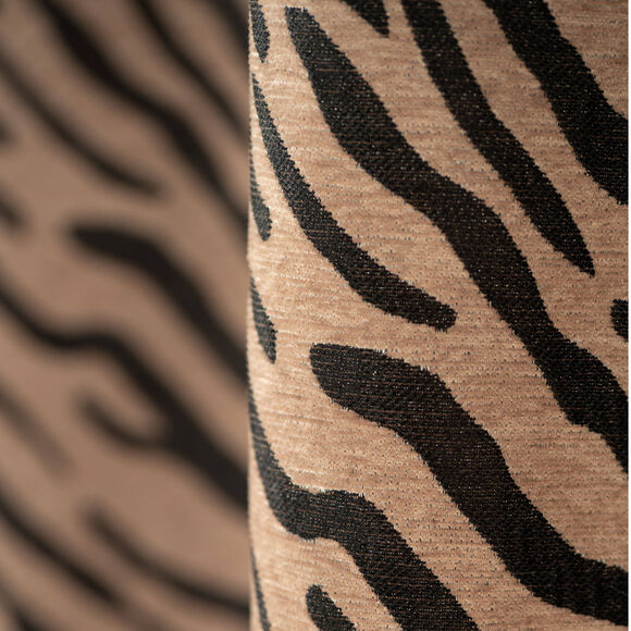Rideau jacquard chenille z&eacute;br&eacute; (noir)