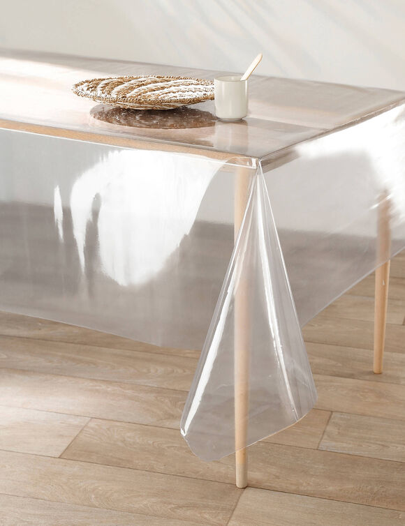 Nappe toile cir&eacute;e transparente (transparent / blanc)