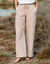 Pantalon large taille haute, gaze de coton (taupe clair) Pantalon large taille haute, gaze de coton (taupe clair)