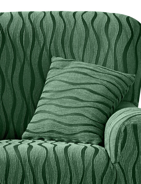 Kussenhoes in bedrukte jacquard - set van 2 (groen)