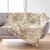 Plaid met franjes en natuurlijke print (naturel)