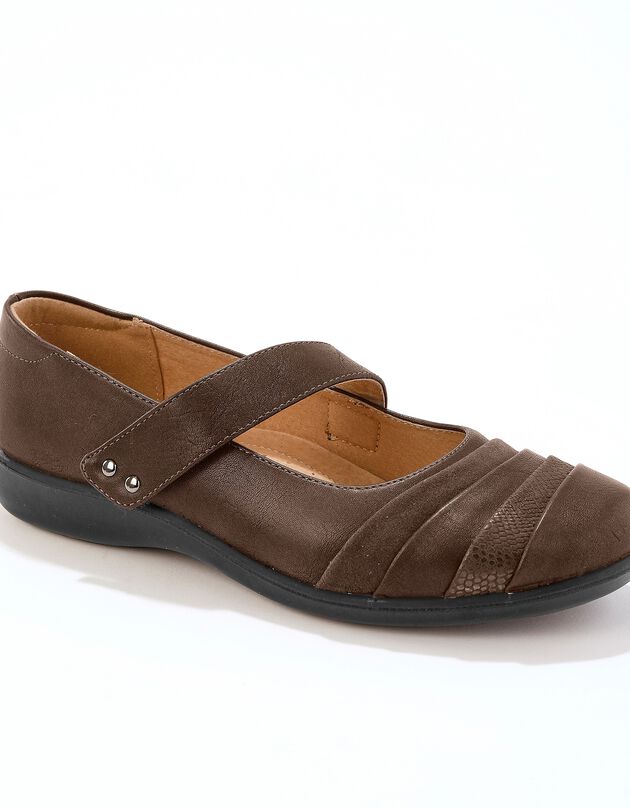 Comfortabel brede schoenen met scratchsluiting - grijs, grijs, hi-res