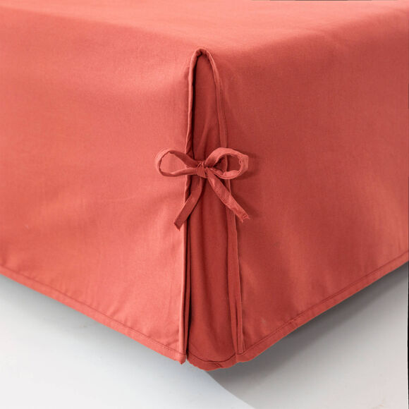 Housse clic-clac standard coton bachette uni (terracotta)