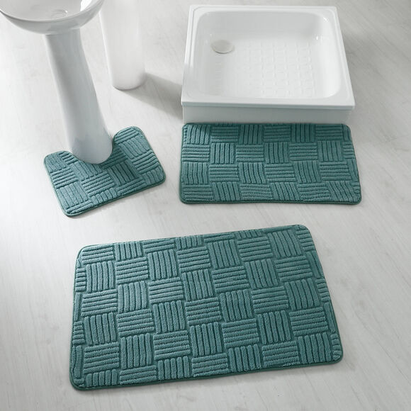 Tapis de bain effet damier (cèdre)