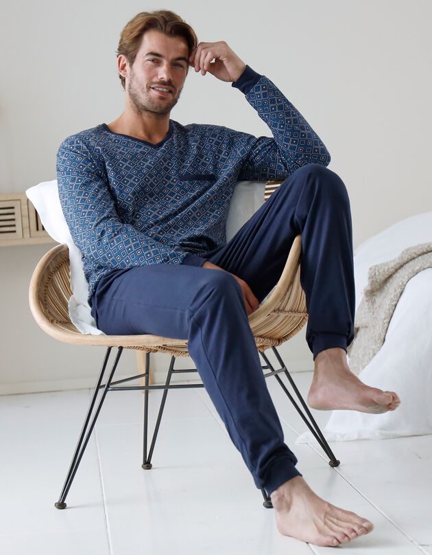 Pyjama imprimé (marine / bleu)