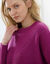 Trui in patenttricot met ronde hals, details met ajour (violine)