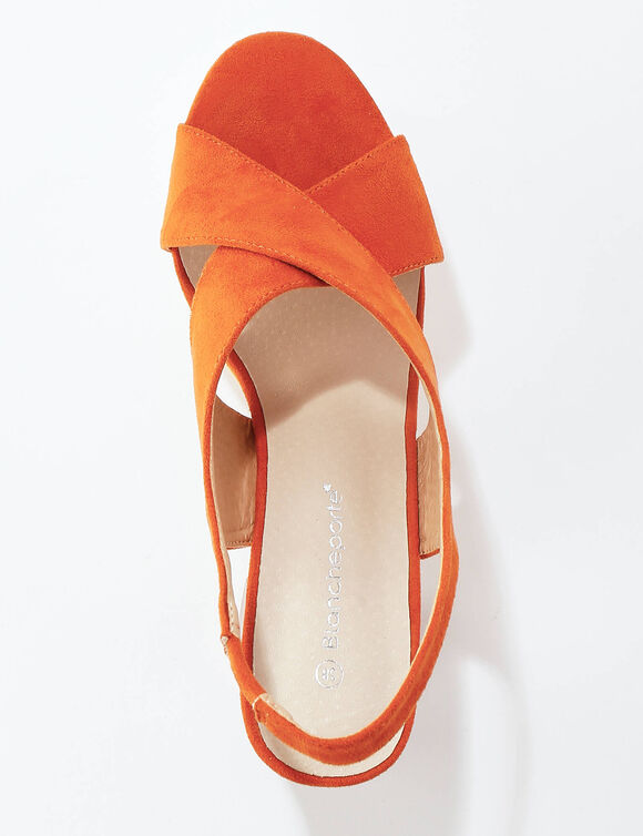 Sandales crois&eacute;es &agrave; talon (terracotta)