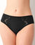 Culotte brod&eacute;e forme midi coton uni Olbia - lot de 2 (noir)