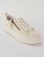 Sneakers in canvas, met sleehak, rits en veters (ecru)