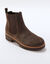 Chelsea boots in splitleer (chocolade)
