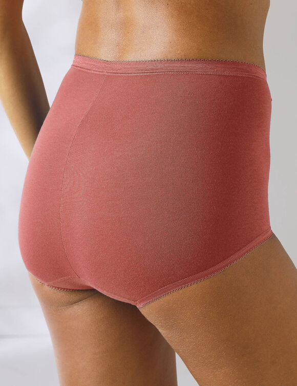 Culotte maxi Basic - lot de 3 (brique + corail + blanc)